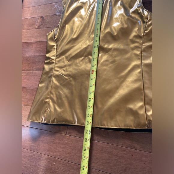 Vintage 80s Address Metallic Gold Vest Womens M - Picture 5 of 13